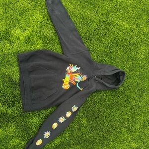 Rick and Morty Black Hoodie with Colorful Graphic